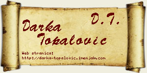 Darka Topalović vizit kartica